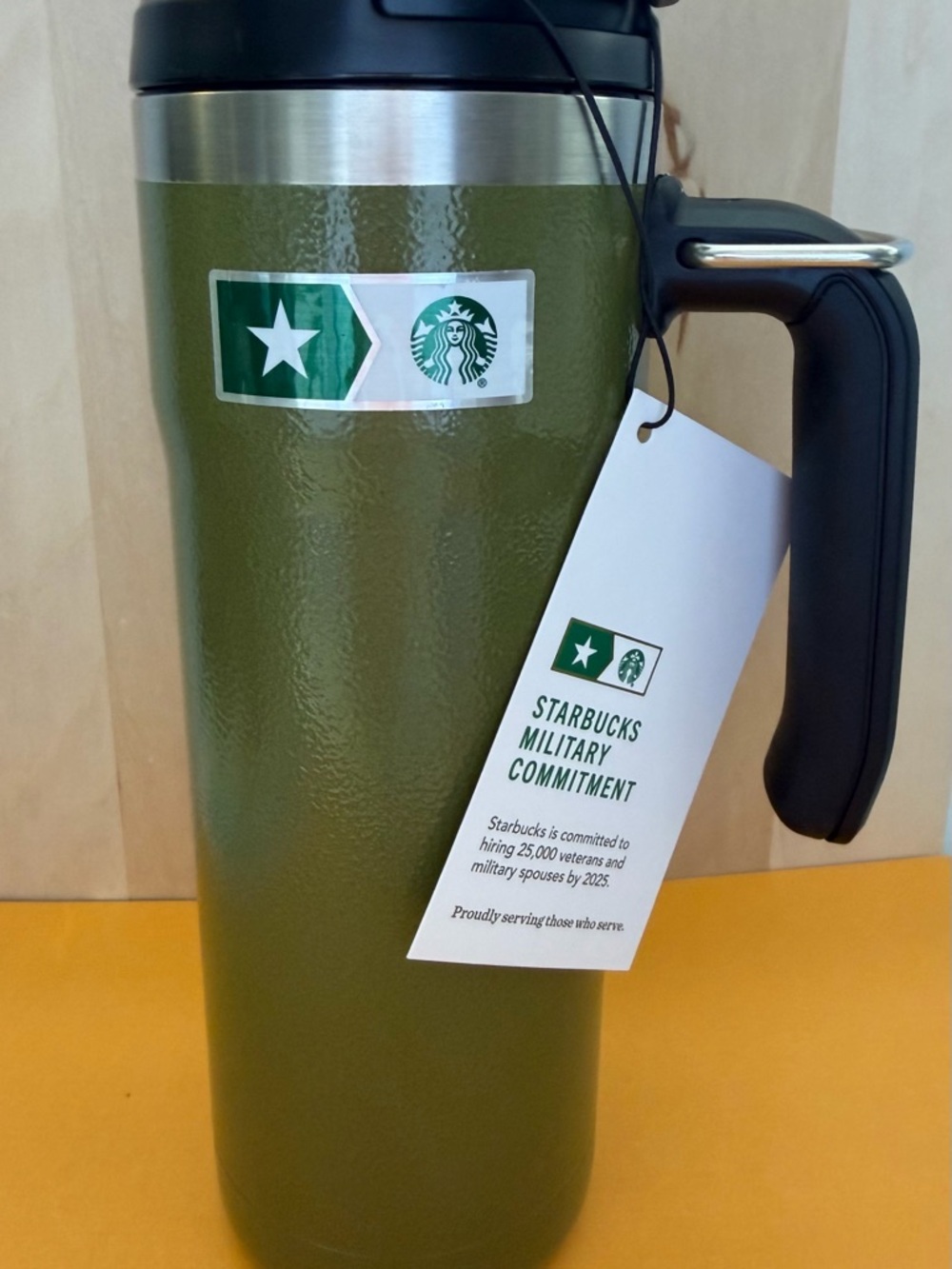 Starbucks Stanley Military Green Steel Tumbler NEW - Picture 11 of 13